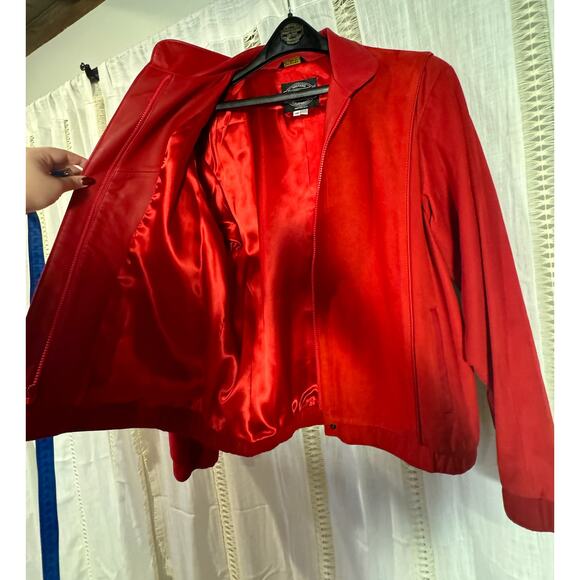 VTG Leather Jacket‎ 1980s Solvang First Street Leather Lambskin Suede L Designer - Picture 12 of 15